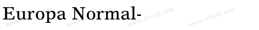 Europa Normal字体转换